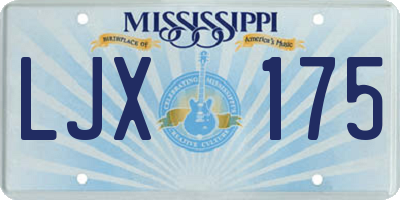 MS license plate LJX175