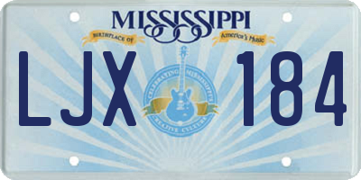 MS license plate LJX184