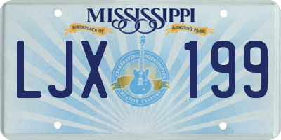 MS license plate LJX199