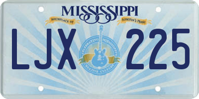 MS license plate LJX225