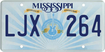 MS license plate LJX264
