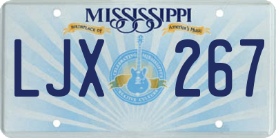 MS license plate LJX267