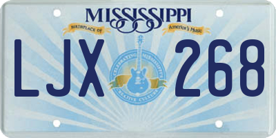 MS license plate LJX268