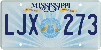 MS license plate LJX273