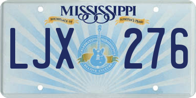 MS license plate LJX276