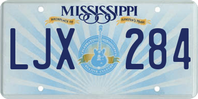 MS license plate LJX284
