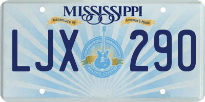 MS license plate LJX290