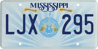MS license plate LJX295