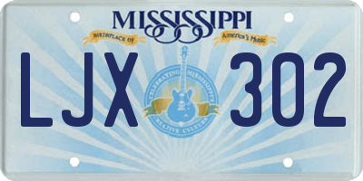 MS license plate LJX302