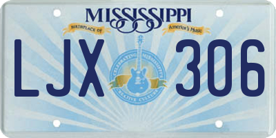 MS license plate LJX306