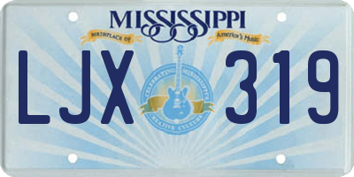 MS license plate LJX319