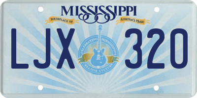 MS license plate LJX320