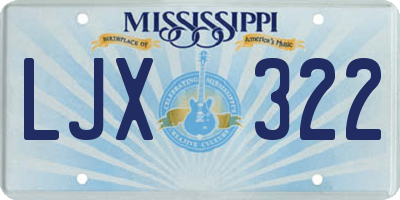 MS license plate LJX322