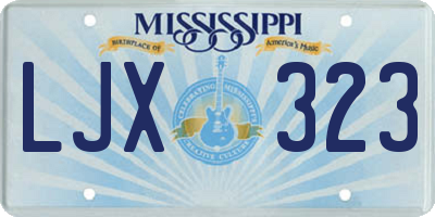 MS license plate LJX323