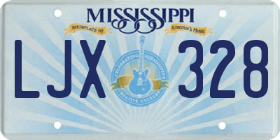 MS license plate LJX328