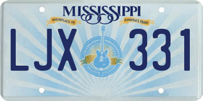 MS license plate LJX331