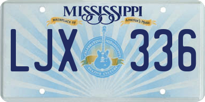 MS license plate LJX336