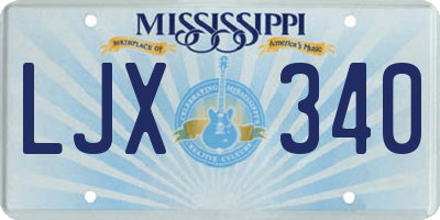 MS license plate LJX340