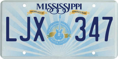 MS license plate LJX347