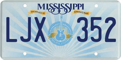MS license plate LJX352