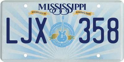 MS license plate LJX358