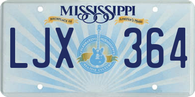 MS license plate LJX364