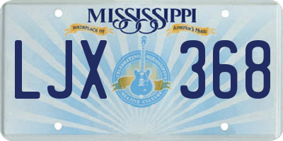 MS license plate LJX368