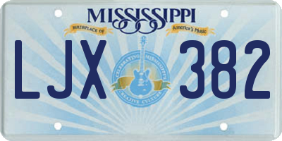 MS license plate LJX382