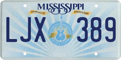 MS license plate LJX389