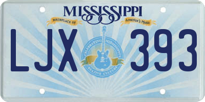 MS license plate LJX393
