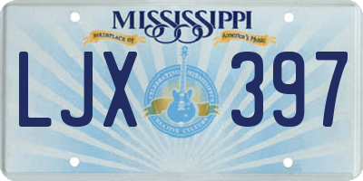 MS license plate LJX397