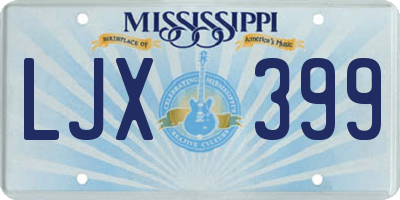 MS license plate LJX399