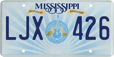 MS license plate LJX426