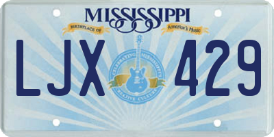 MS license plate LJX429