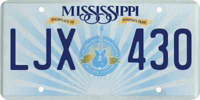 MS license plate LJX430
