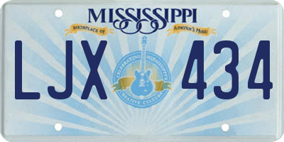 MS license plate LJX434