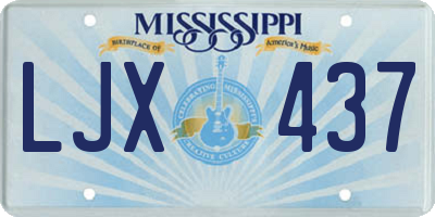 MS license plate LJX437