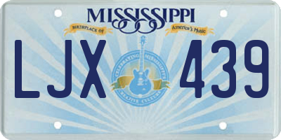 MS license plate LJX439