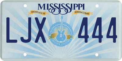 MS license plate LJX444