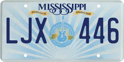 MS license plate LJX446