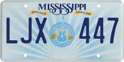 MS license plate LJX447