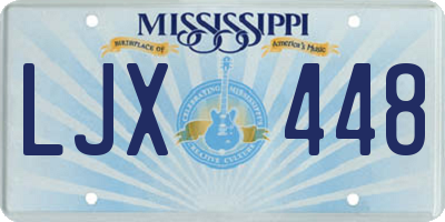 MS license plate LJX448
