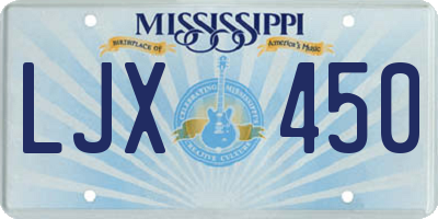 MS license plate LJX450