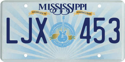 MS license plate LJX453