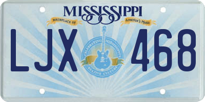 MS license plate LJX468