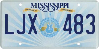 MS license plate LJX483