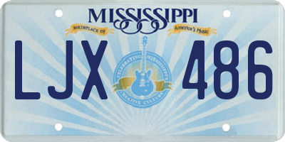 MS license plate LJX486