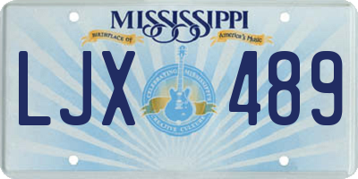 MS license plate LJX489