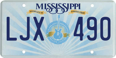 MS license plate LJX490