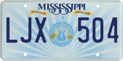 MS license plate LJX504